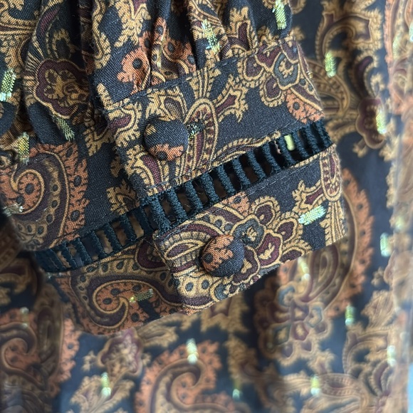 Rebecca Minkoff Jordana Brown Paisley Mock Neck Dress size M - Picture 10 of 12